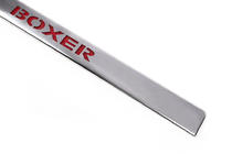 Peugeot Boxer 2006-2025 Chrome trim above license plate with LED red (stainless steel) photo 3