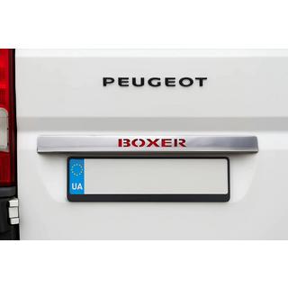 Chrome trim above license plate with LED red (stainless steel) photo 1