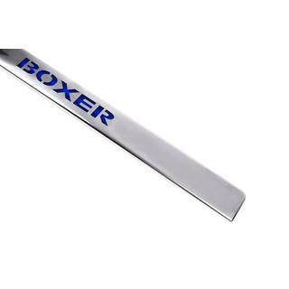 Chrome trim above license plate with LED blue (stainless steel) photo 3