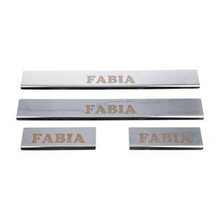 Carmos Door Sill Protectors (4 pcs, Stainless Steel) Skoda Fabia 2000-2007 photo 4