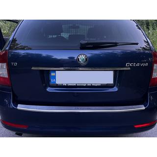 Chrome trim above license plate Carmos (stainless steel) Skoda Octavia II A5 2010-2013 photo 2