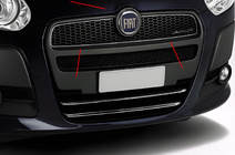 Fiat Doblo II 2010-2022 Grille Trim Cover (2010-2015, Upper, Stainless Steel) photo 1