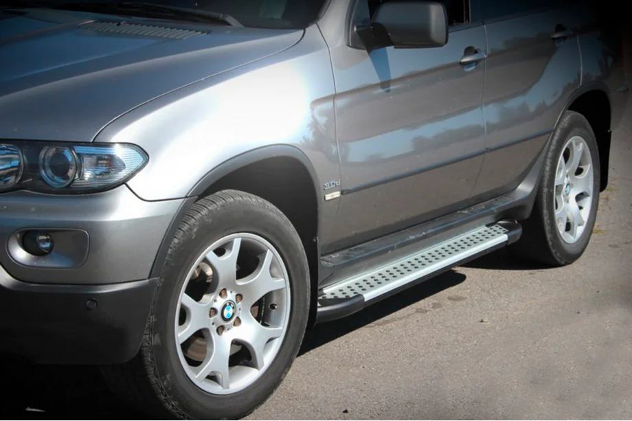 BMW X5 E53 1999–2006 Side Steps Allmond Grey (2 pcs, Aluminum) Image