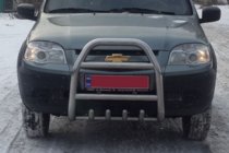 Chevrolet Niva 1998-2020 Bull Bar QT007 (Stainless Steel) photo 2