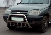 Chevrolet Niva 1998-2020 Bull Bar WT004 Stainless Steel photo 2