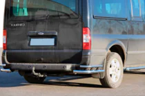 Ford Transit 2000–2014 Rear Corner Bars AK003-Double (Stainless Steel) photo 1