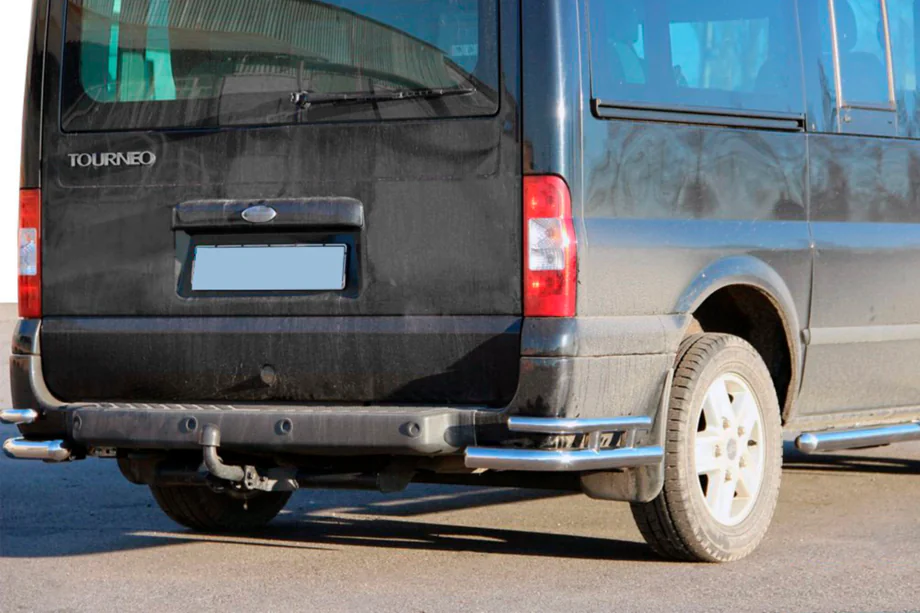 Ford Transit 2000–2014 Rear Corner Bars AK003-Double (Stainless Steel) Image