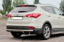 Hyundai Santa Fe 3 2012-2018 Rear Bar AK002 (Stainless Steel) photo 2