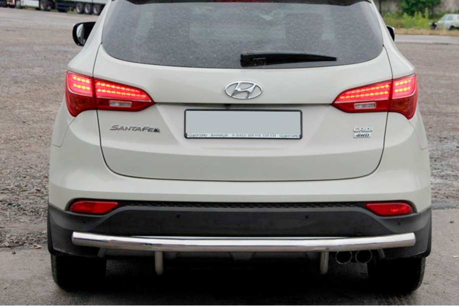 Hyundai Santa Fe 3 2012-2018 Rear Bar AK002 (Stainless Steel) Image