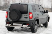 Chevrolet Niva 1998-2020 Rear Bar AK015 (Stainless Steel) photo 1