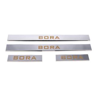 Carmos Door Sill Protectors (4 pcs, Stainless Steel) Volkswagen Bora 1998-2004 photo 2