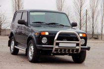 Lada Niva та Urban 1977- Bull Bar QT007 (Stainless Steel) photo 4