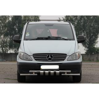 Front Bar Shark ST015 (Stainless Steel) Mercedes Vito W639 2004-2014 photo 1