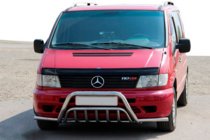 Mercedes Vito W638 1996-2003 Bull Bar with Bumper Wings WT002 Plus (Stainless Steel) photo 3