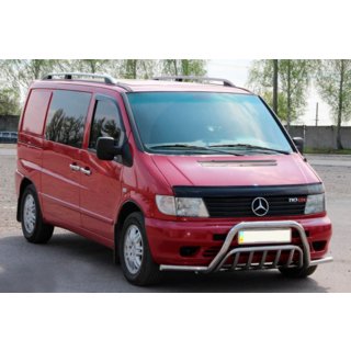 Bull Bar with Bumper Wings WT002 Plus (Stainless Steel) Mercedes Vito W638 1996-2003 photo 1
