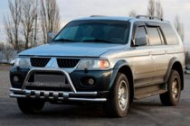 Mitsubishi Pajero Sport 1996-2007 Front Bull Bar ST015↗WT (Stainless Steel) photo 1