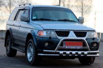 Mitsubishi Pajero Sport 1996-2007 Front Bull Bar ST015↗WT (Stainless Steel) photo 3
