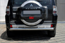 Mitsubishi Pajero Wagon IV 2006-2021 Rear Bar AK002 (Stainless Steel) photo 1