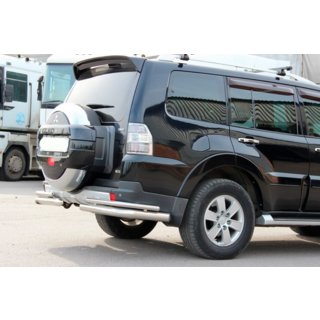 Rear Bar AK003 Double (Stainless Steel) Mitsubishi Pajero Wagon IV 2006-2021 photo 3
