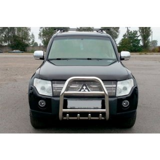 Bull Bar QT007 (Stainless Steel) Mitsubishi Pajero Wagon IV 2006-2021 photo 1