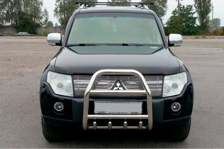 Mitsubishi Pajero Wagon IV 2006-2021 Bull Bar QT007 (Stainless Steel) Image