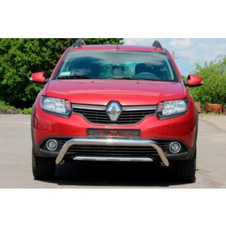 Front Bar WT007 (Stainless Steel) Renault Sandero 2013-2022 photo 1