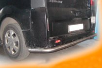 Renault Trafic 2001–2015 Rear bumper guard with corners (stainless steel) photo 2