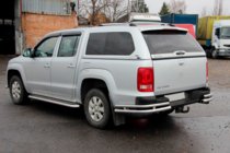 Volkswagen Amarok 2010-2022 Rear Corner Bars AK003-Double (2 pcs, stainless steel) photo 1