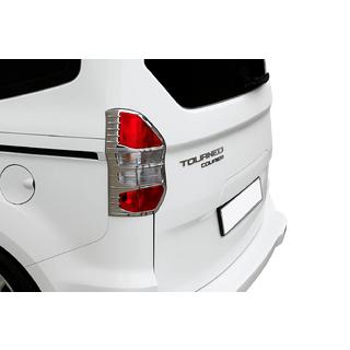 Chrome Tail Light Covers (2 pcs, plastic) Ford Courier 2014-2023 photo 1