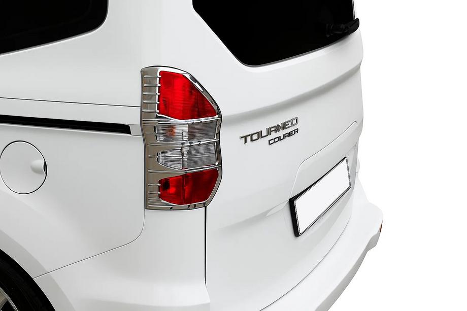 Ford Courier 2014-2023 Chrome Tail Light Covers (2 pcs, plastic) Image
