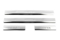 Volkswagen Jetta 2006-2011 Stainless Steel Inner Door Sill Covers 4 pcs, with inscription, OmsaLine - Italian stainless steel photo 5