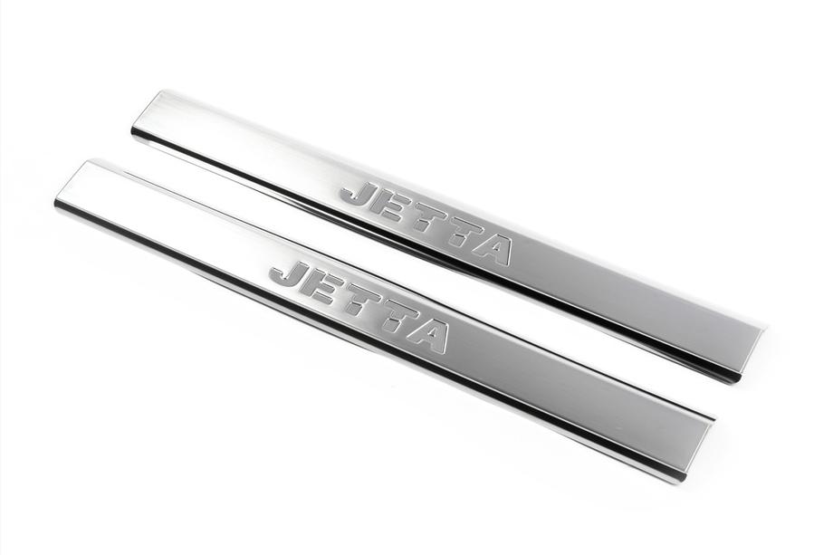 Volkswagen Jetta 2006-2011 Stainless Steel Inner Door Sill Covers 4 pcs, (without inscription), Carmos - Turkish Steel Photo 4