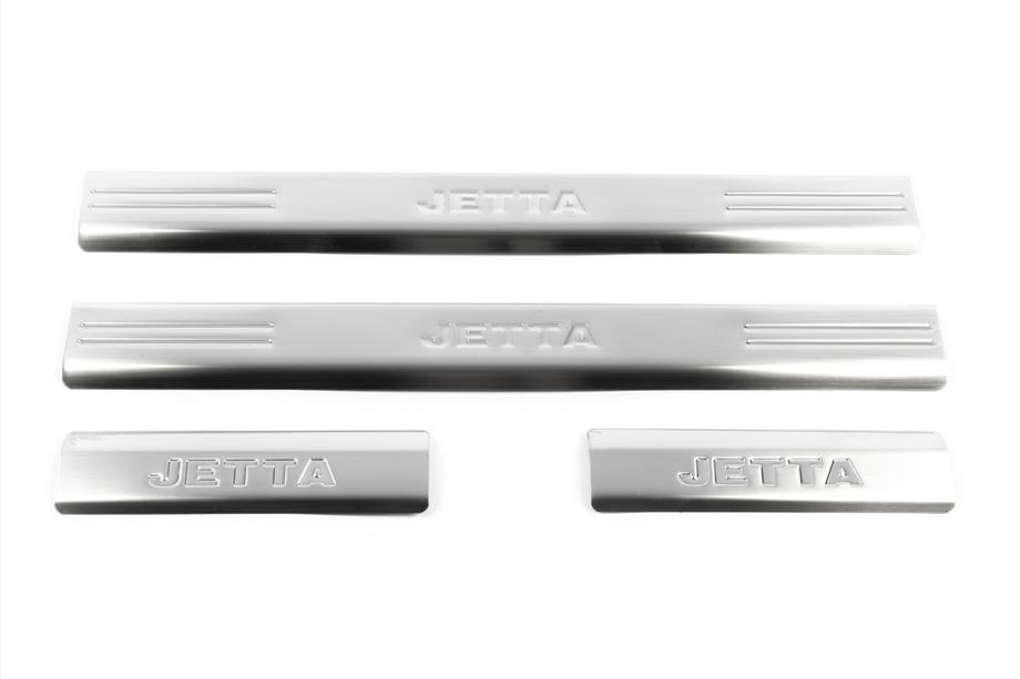 Volkswagen Jetta 2006-2011 Stainless Steel Inner Door Sill Covers 4 pcs, (without inscription), Carmos - Turkish Steel Photo 5