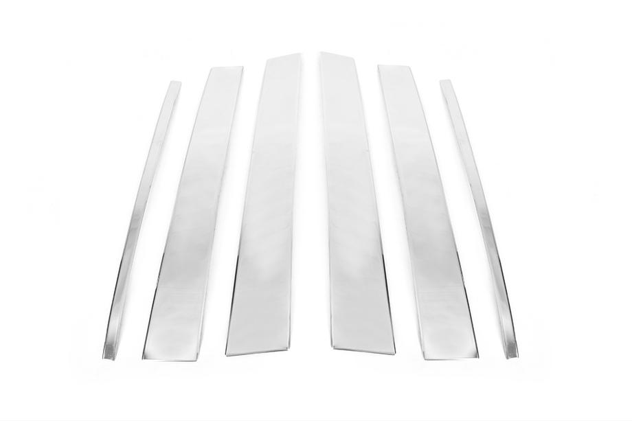 Volkswagen Touran 2003-2010 Stainless Steel Door Pillar Trim (10 pcs) Image