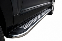 Volkswagen Touareg 2002–2010 Side Steps Maydos V2 (2 pcs, Aluminum & Stainless Steel) photo 2