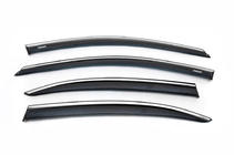 Volkswagen Jetta 2011-2018 Window deflectors with chrome strip (4 pcs, Niken) photo 3