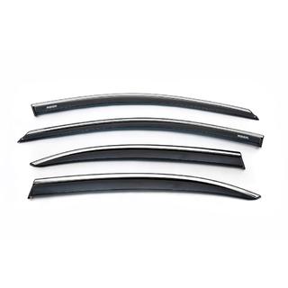 Window deflectors with chrome strip (4 pcs, Niken) photo 3