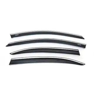 Window deflectors with chrome strip (4 pcs, Niken) photo 3