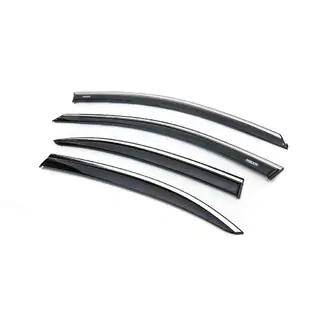 Window deflectors with chrome strip (4 pcs, Niken) photo 4