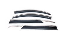 Hyundai Tucson TL 2016-2021 Window deflectors with chrome strip (6 pcs, Niken) photo 2