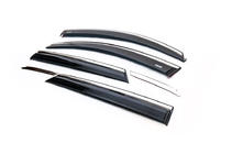 Hyundai Tucson TL 2016-2021 Window deflectors with chrome strip (6 pcs, Niken) photo 8