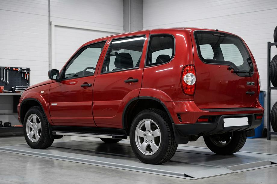 Chevrolet Niva 1998-2020 Side Steps Maya V1 (2 pcs, Aluminum) Image