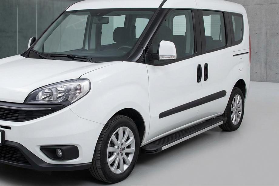 Fiat Doblo II 2010-2022 Side Steps Maya (2 pcs, Aluminum) Image