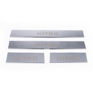 Carmos door sill covers for upper part (stainless steel) Dodge Nitro 2006-2011 photo 4
