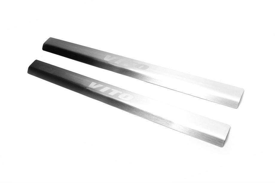 Mercedes Vito W638 1996-2003 Door Sill Covers Laser-Style (2 pcs, Stainless Steel) Image