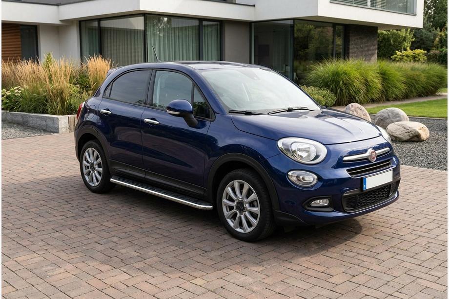 Fiat 500X 2014-2024 Side Steps Maydos V1 (2 pcs, Aluminum & Stainless Steel) Image
