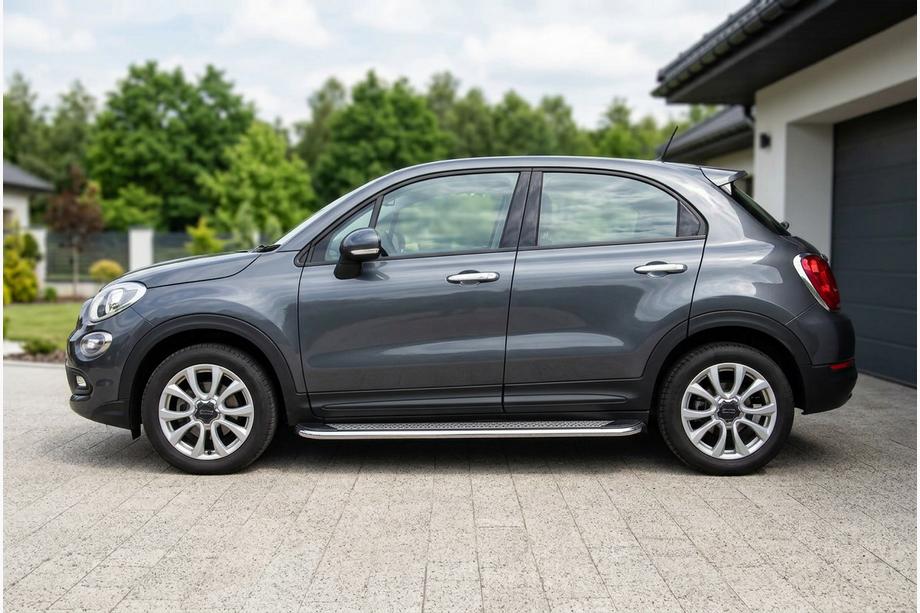 Fiat 500X 2014-2024 Side Steps Maydos V2 (2 pcs, Aluminum & Stainless Steel) Image
