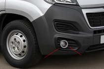 Peugeot Boxer 2006-2025 Chrome Fog Light Covers 2014↗ (Stainless Steel) photo 1