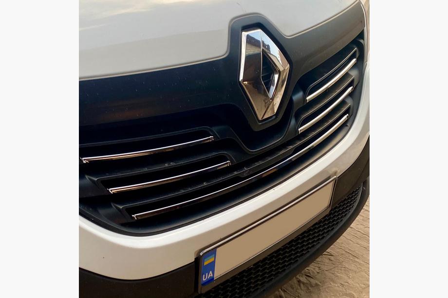Renault Trafic 2015- Chrome Grille Covers 2015-2019 (5 pcs, stainless steel) Carmos - Turkish Stainless Steel Photo 5