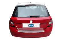 Skoda Fabia 2014-2021 Rear bumper protector stainless steel photo 1